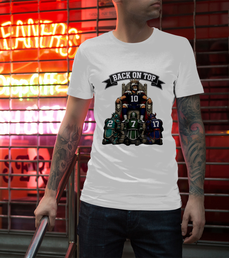Back On Top Football Jersey Number 10 Quarterback With Throne And Rivals T-Shirt