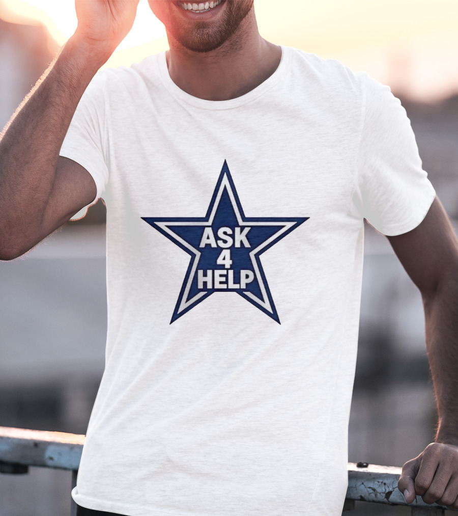 Dallas Cowboys Classic Ask 4 Help Star T-Shirt