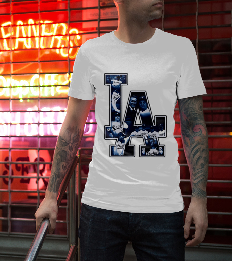 Los Angeles Dodgers Legends LA MLB Baseball Team Vintage Photography T-Shirt