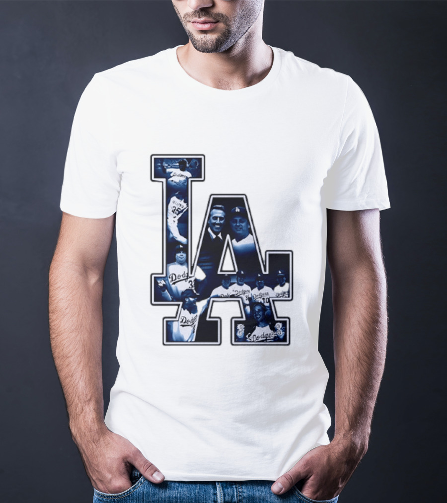 Los Angeles Dodgers Legends LA MLB Baseball Team Vintage Photography T-Shirt