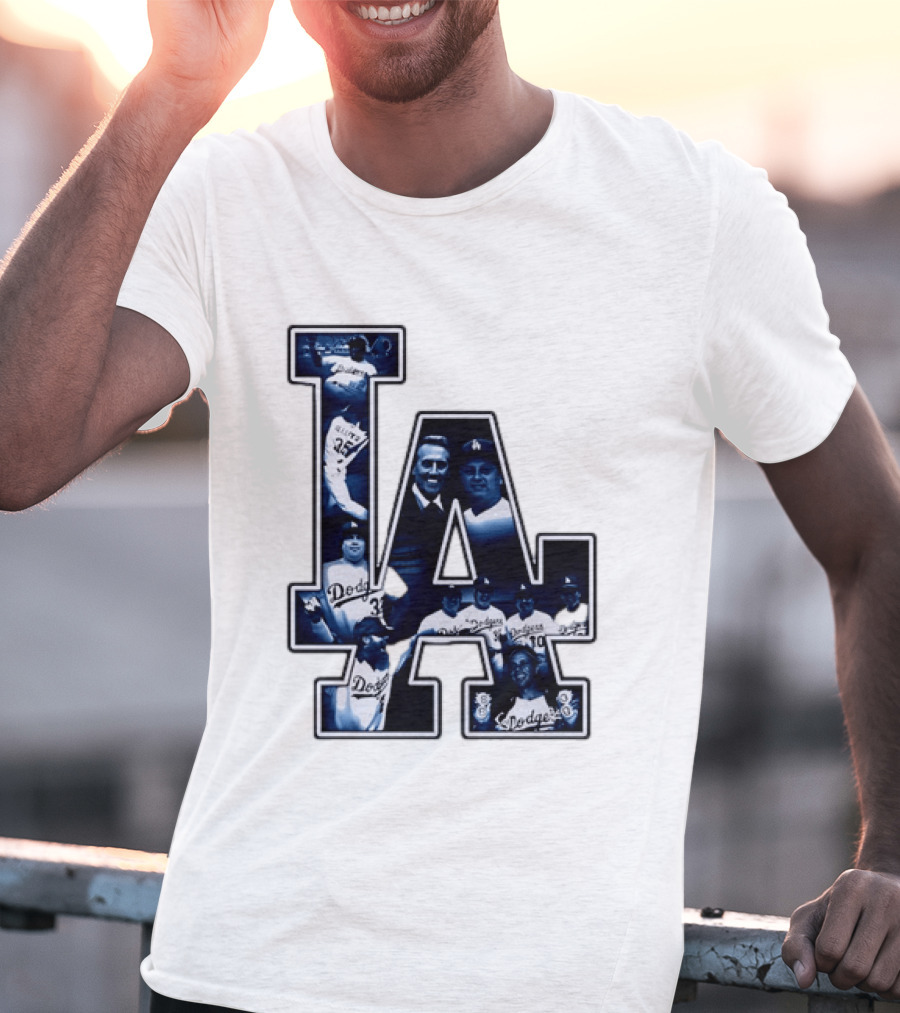 Los Angeles Dodgers Legends LA MLB Baseball Team Vintage Photography T-Shirt