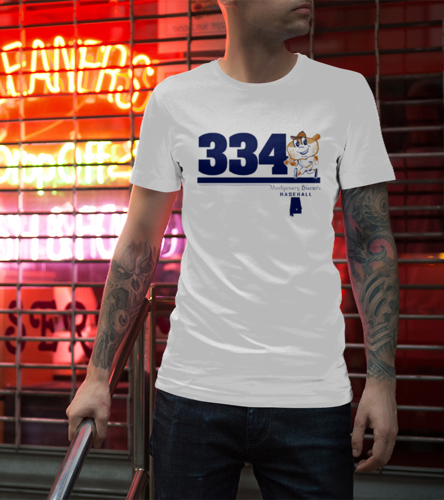 Montgomery Biscuits Baseball 334 Biscuits T-Shirt