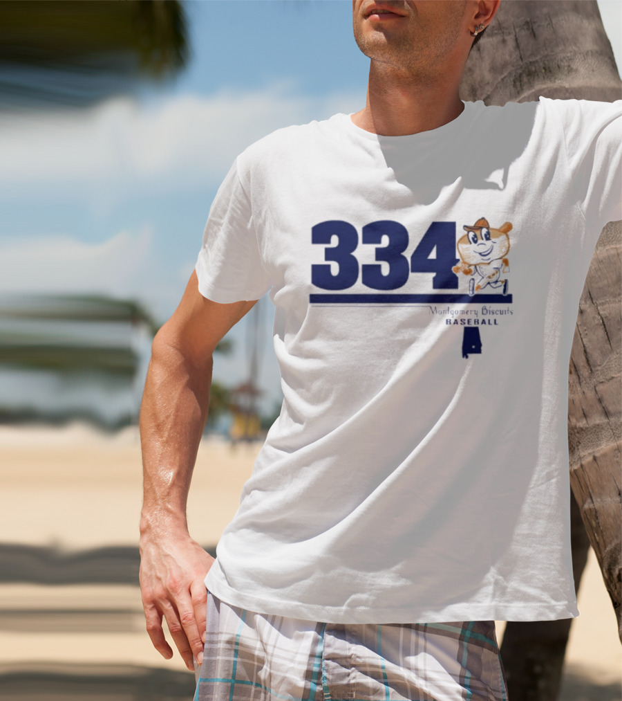 Montgomery Biscuits Baseball 334 Biscuits T-Shirt