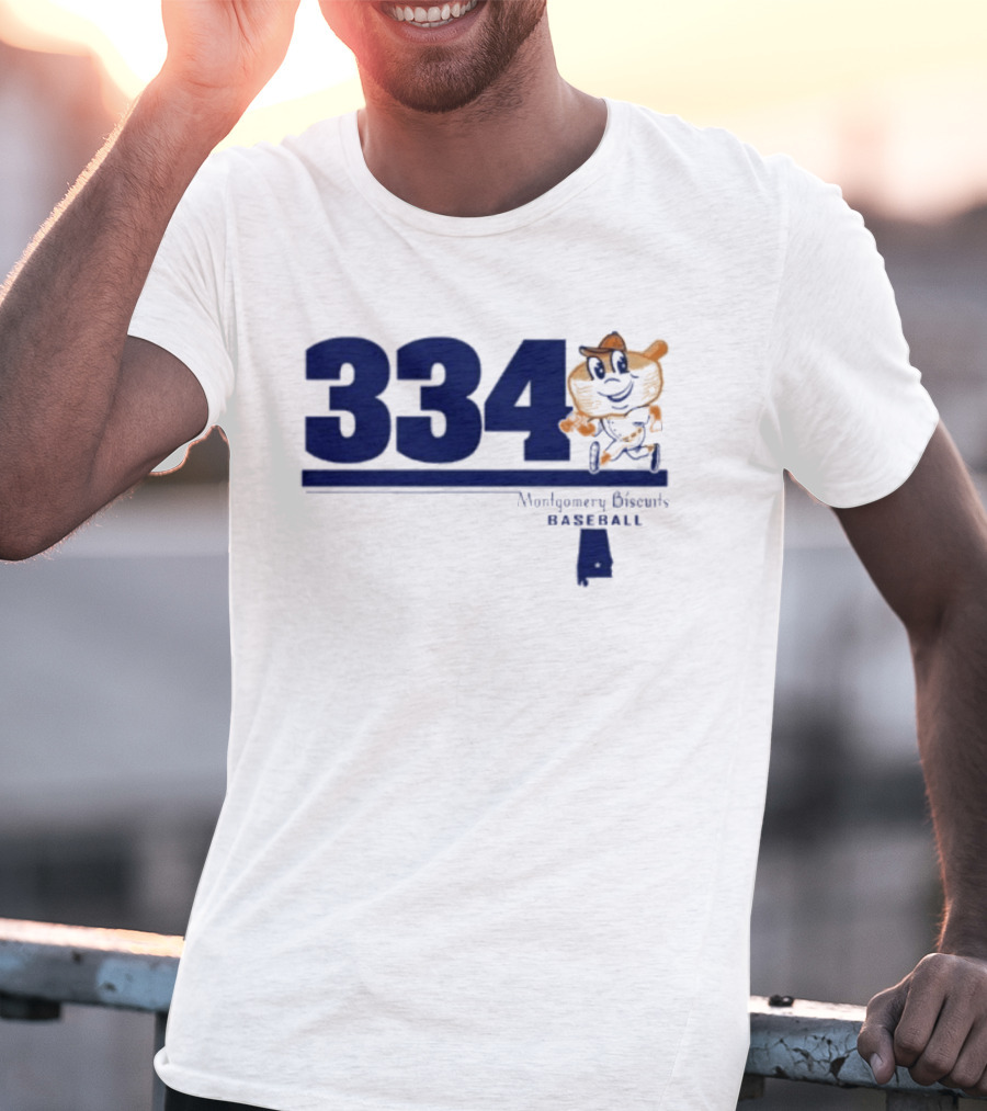 Montgomery Biscuits Baseball 334 Biscuits T-Shirt