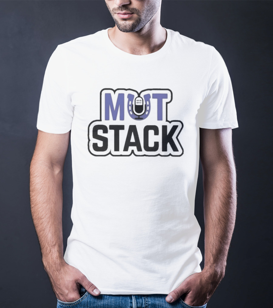Mut Stack Horseshoe Iconography Blue And Black T-Shirt