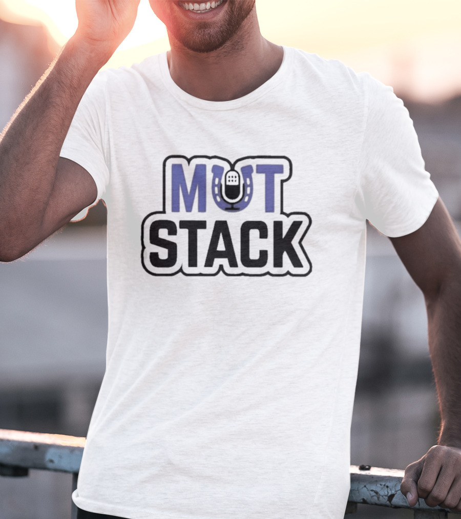 Mut Stack Horseshoe Iconography Blue And Black T-Shirt