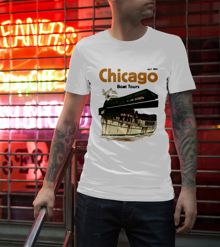 Dave Matthews Band Chicago Boat Tours August 8 2004 Vintage Concert T-Shirt