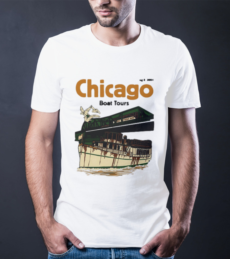 Dave Matthews Band Chicago Boat Tours August 8 2004 Vintage Concert T-Shirt