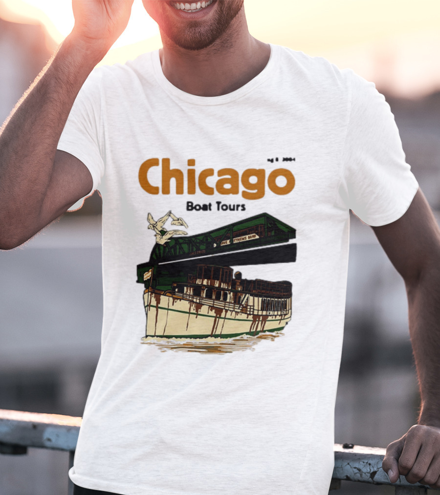 Dave Matthews Band Chicago Boat Tours August 8 2004 Vintage Concert T-Shirt