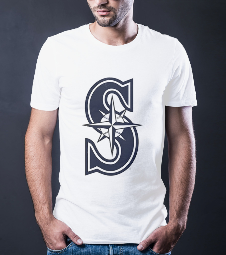 Seattle Mariners Tridents Up Compass Rose Iconography T-Shirt