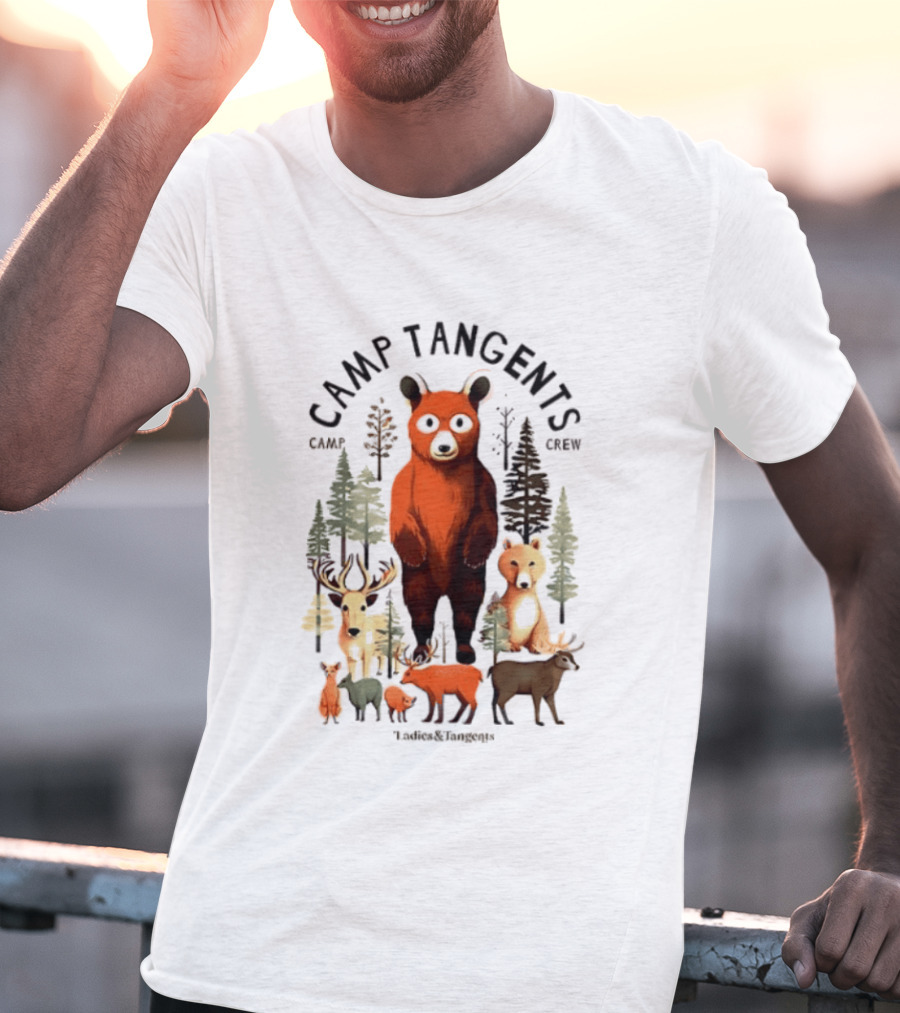 Camp Tangents Bear Crew Wildlife Forest Animals T-Shirt