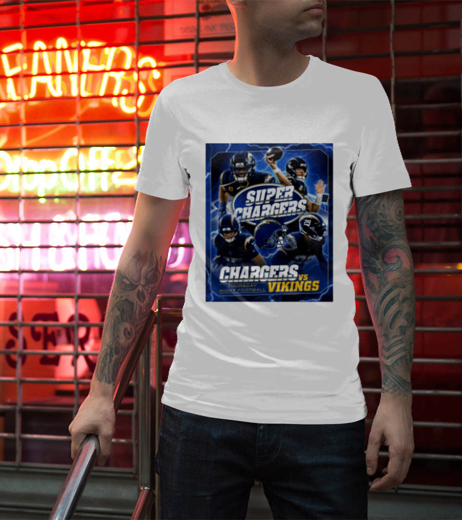 Super Chargers Vs Vikings Thursday Night Football 2025 T-Shirt