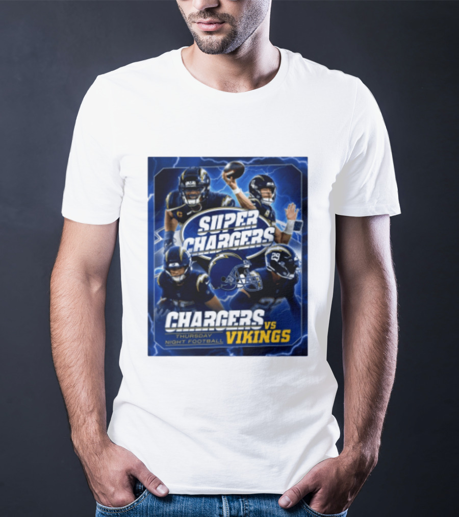 Super Chargers Vs Vikings Thursday Night Football 2025 T-Shirt