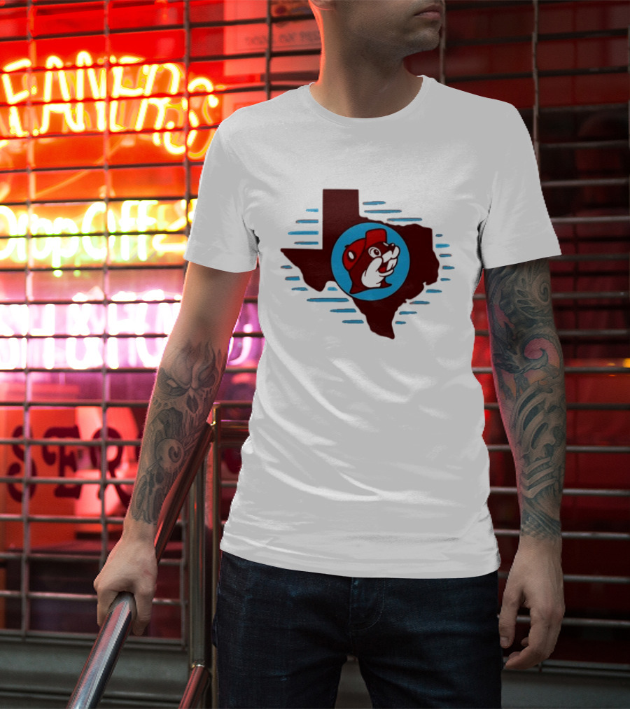 Buc Ees Texas Beaver Icon State Outline Trending T-Shirt