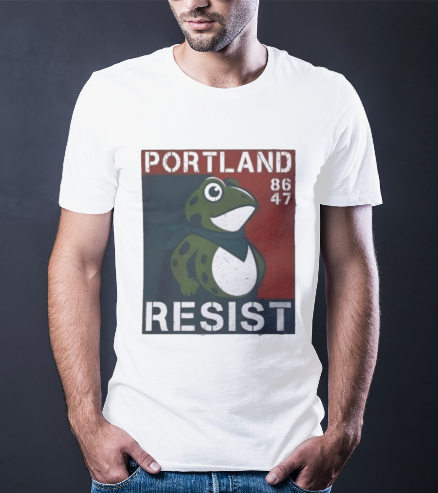 Portland Resist Frog 86 47 Protect The Frogs Trending Men T-Shirt