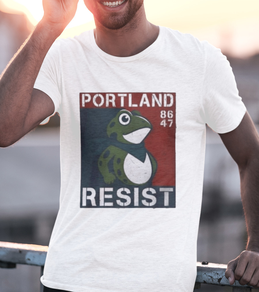 Portland Resist Frog 86 47 Protect The Frogs Trending Men T-Shirt