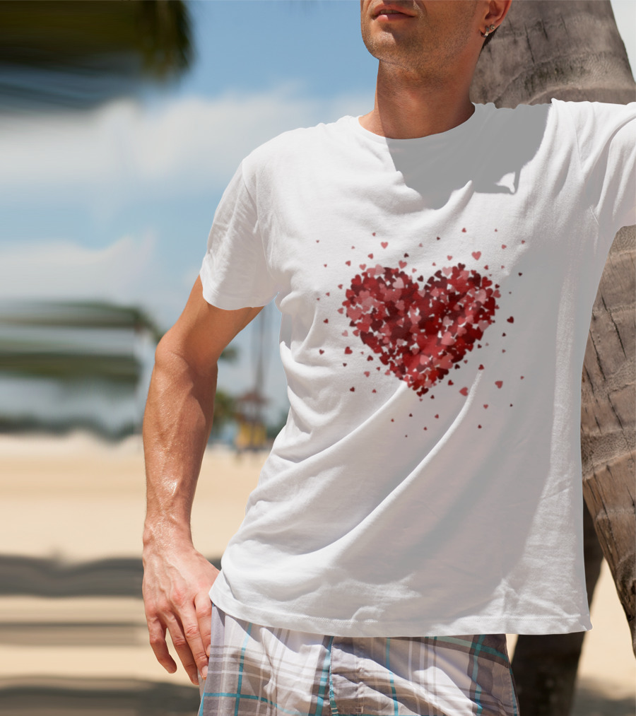Romantic Valentine Tiny Hearts Xoxo Love T-Shirt