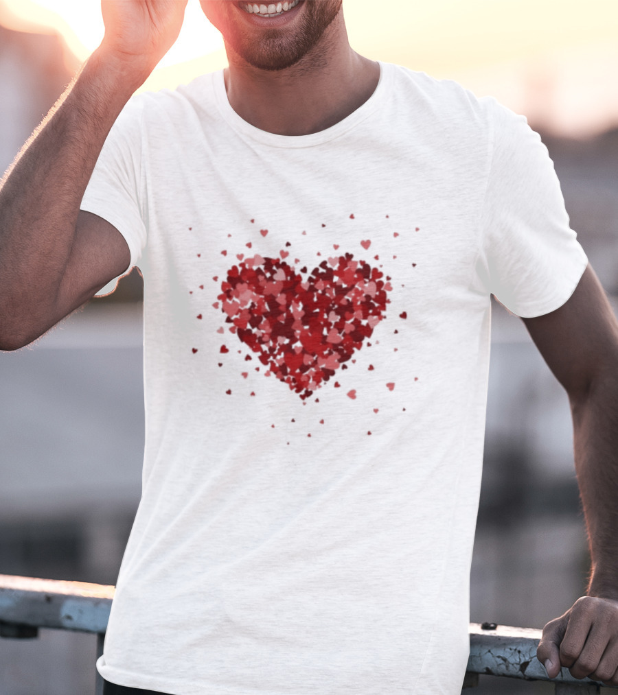 Romantic Valentine Tiny Hearts Xoxo Love T-Shirt