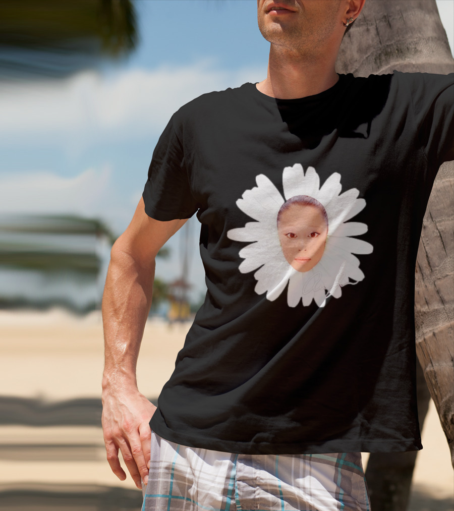 Ariana Grande Daisy Flower Face With Signature T-Shirt