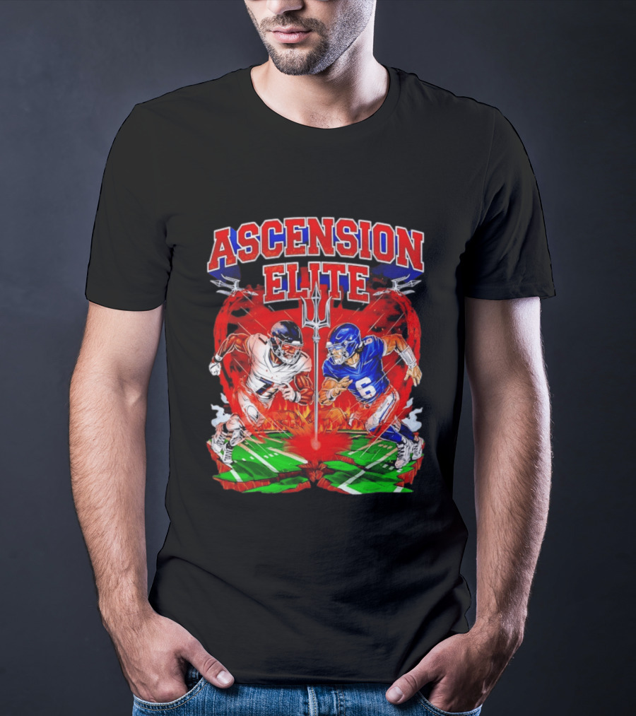 Ascension Elite Football Players Trident Fire Field Face Off T-Shirt