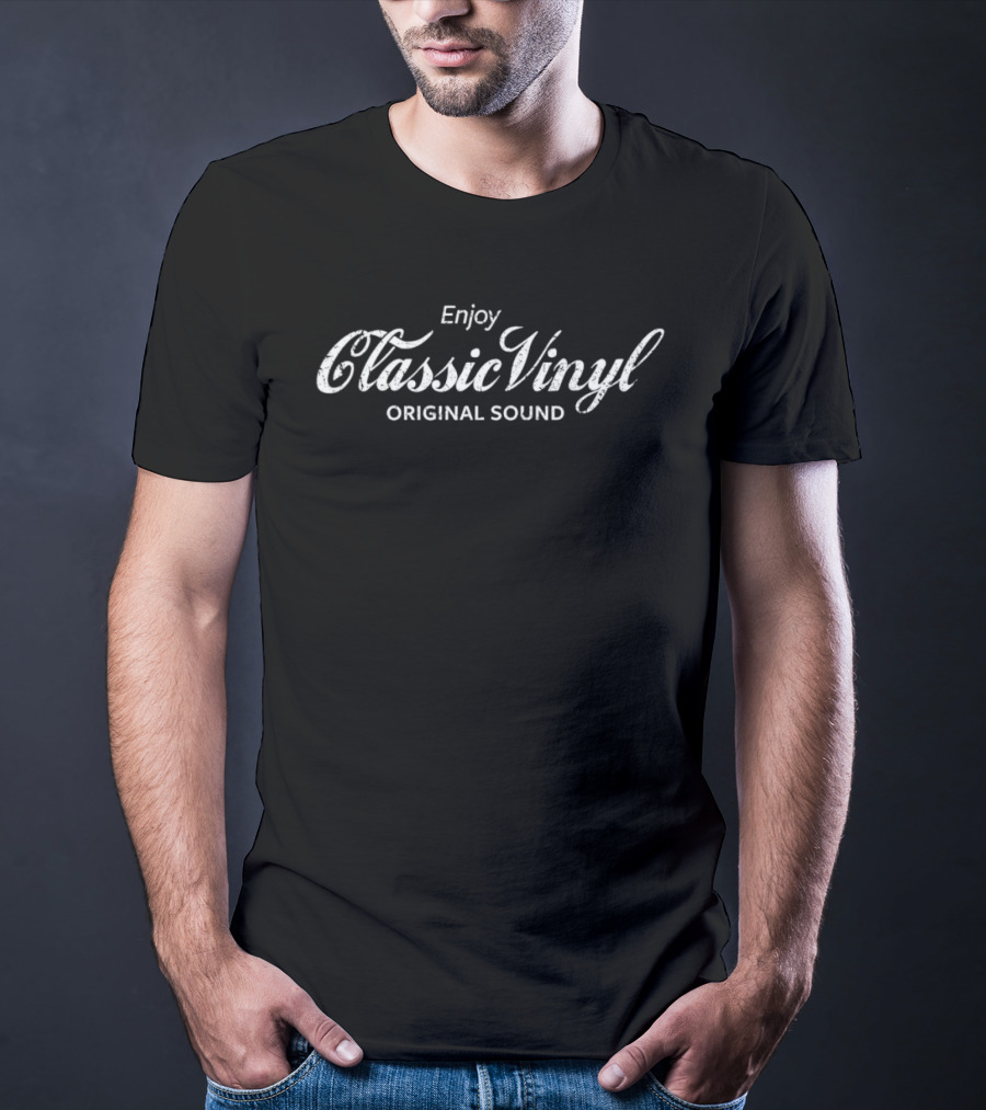 Enjoy Classic Vinyl Original Sound Distressed T-Shirt