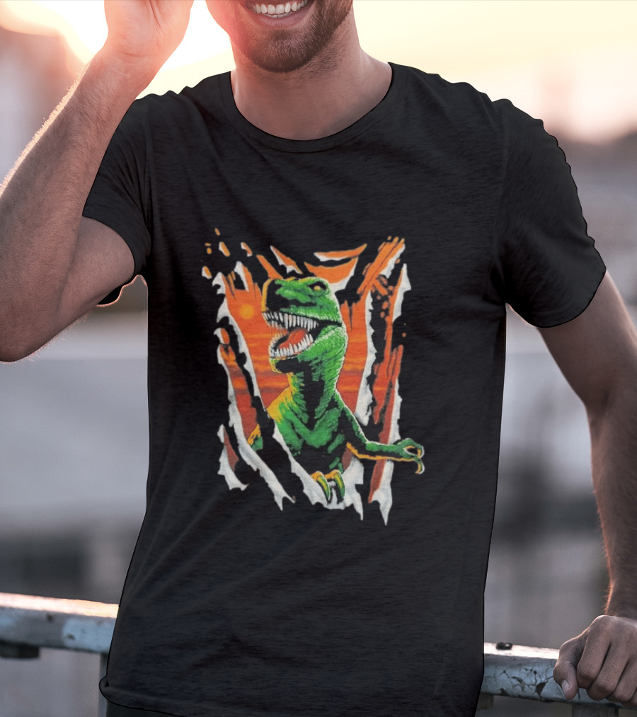 Liquid Blue Rex Dinosaur Jurassic Ripped Claw T-Shirt
