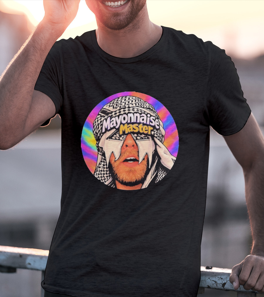 Mayonnaise Master Psychedelic Headwear Humor T-Shirt