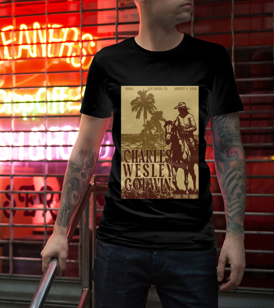 SOMA San Diego CA August 8 2026 Charles Wesley Godwin With Lilly Hiatt T-Shirt