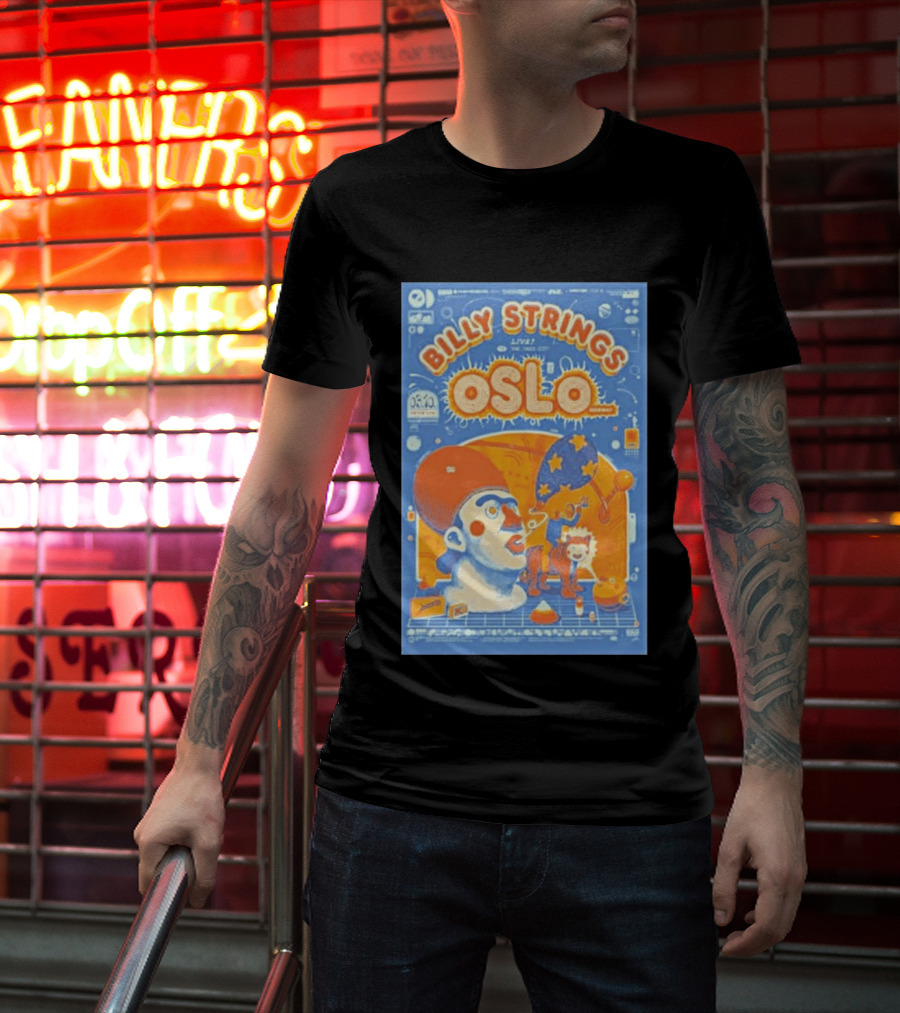 Billy Strings Live Oslo Norway 06.10 Tour Event T-Shirt
