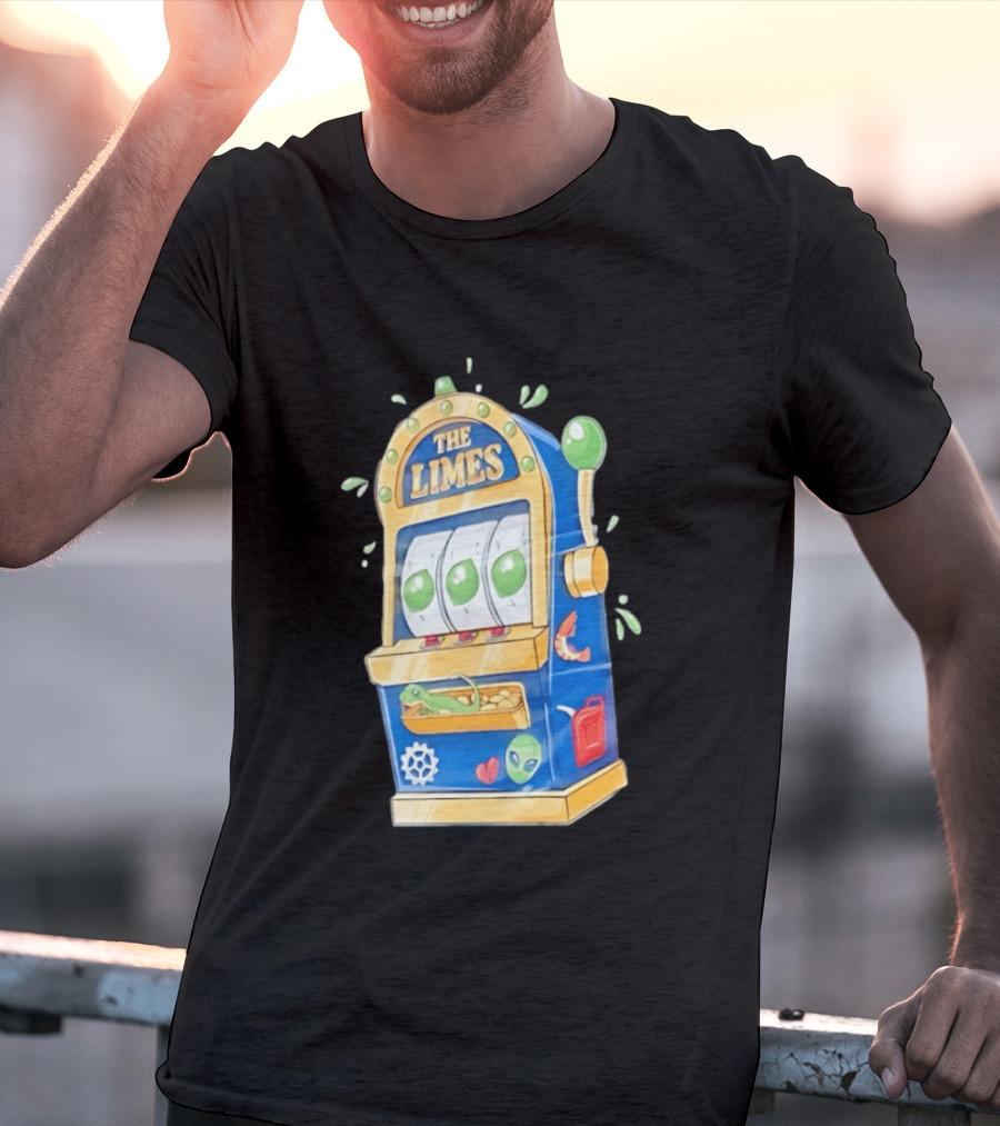 The Limes Slot Machine Gambling Casino With Aliens And Citrus T-Shirt