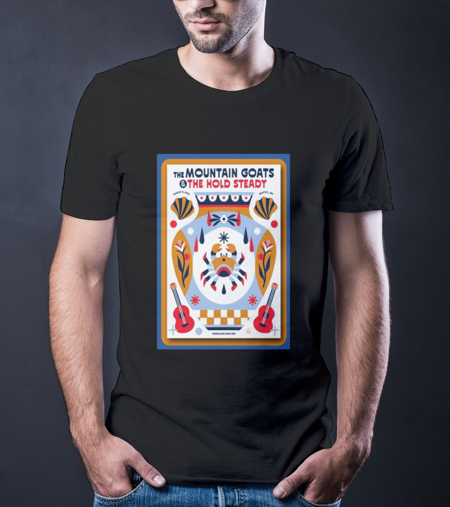 The Mountain Goats & The Hold Steady August 9 2026 Seattle Woodland Park Zoo Tour T-Shirt