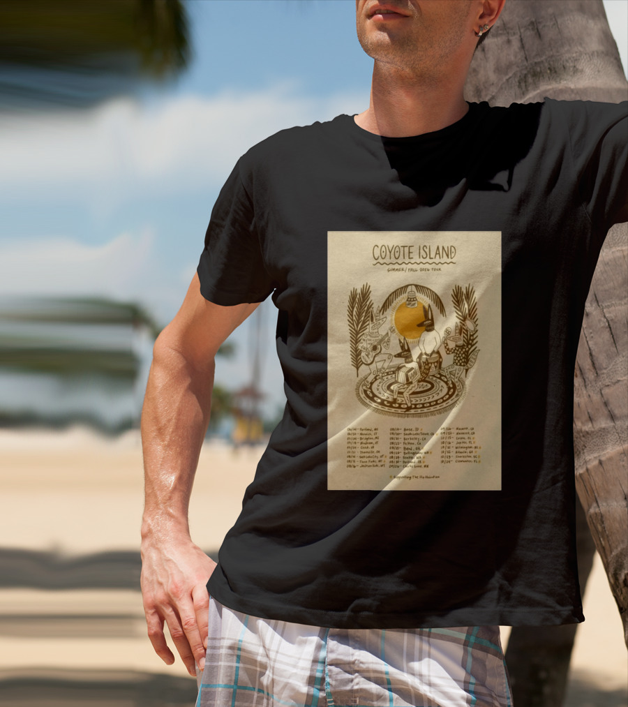 Coyote Island Summer Fall 2026 Tour Portland Boise Berkeley Petaluma T-Shirt