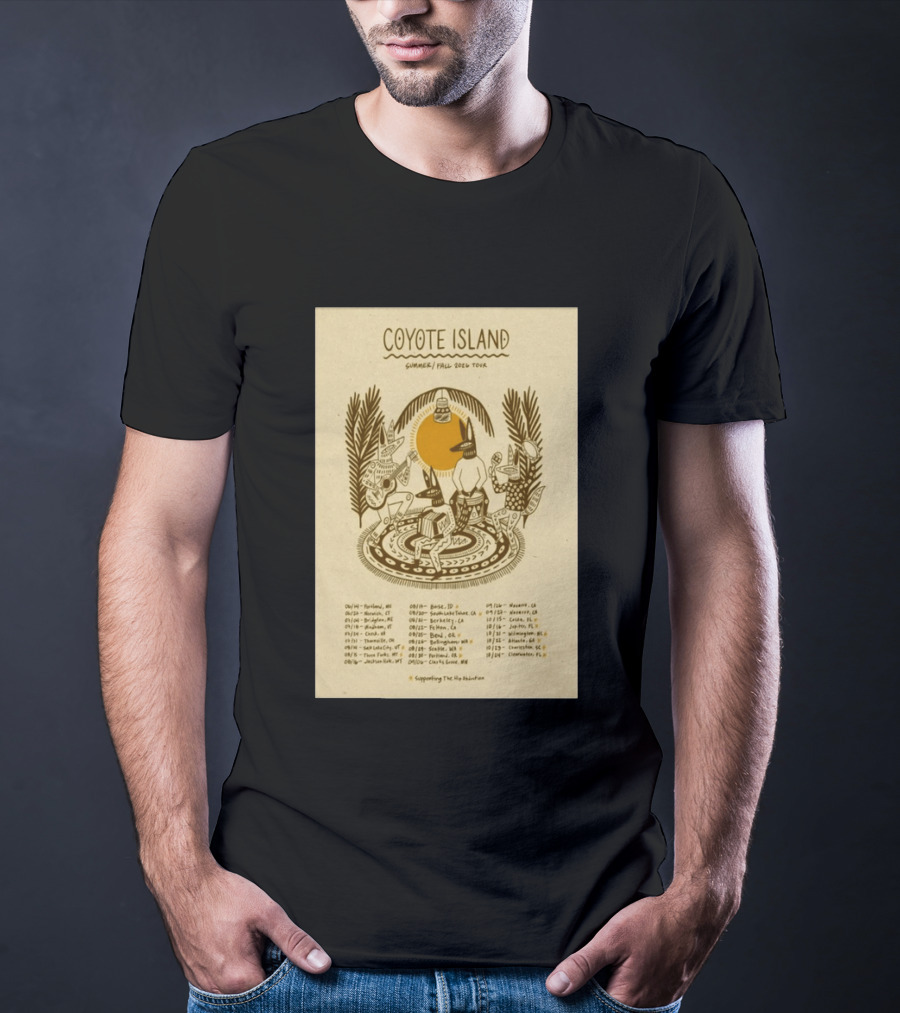 Coyote Island Summer Fall 2026 Tour Portland Boise Berkeley Petaluma T-Shirt