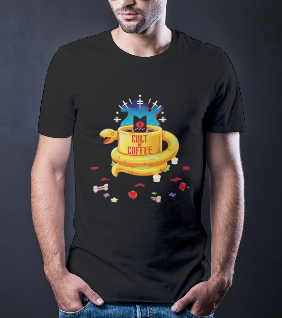 Cult Of Coffee Occult Snake Candle Witchcraft Cup T-Shirt
