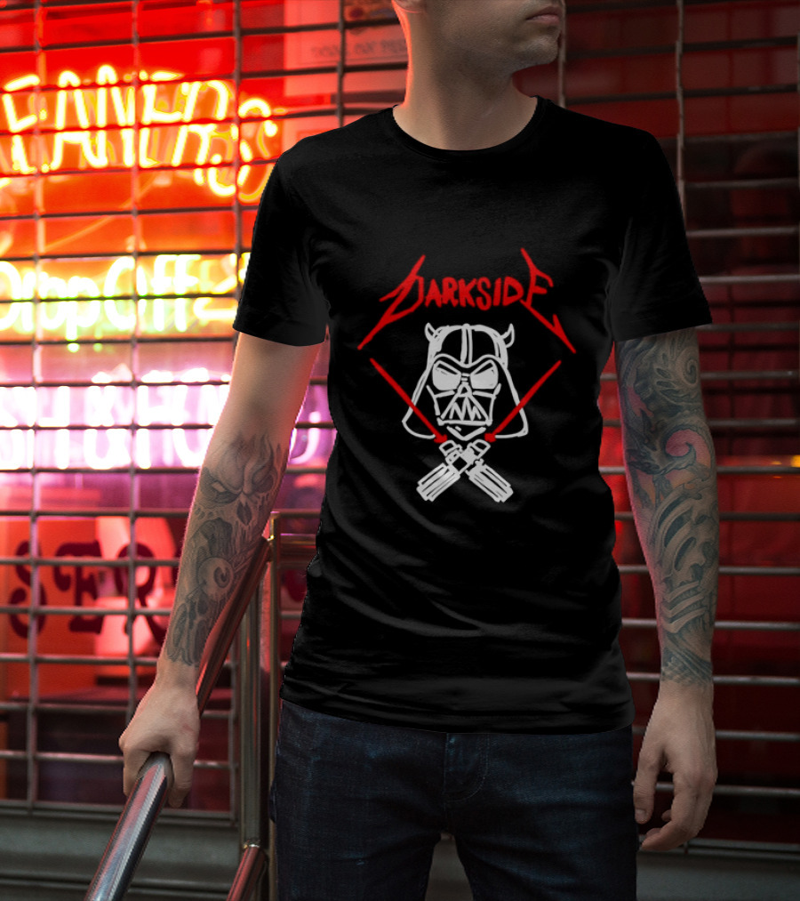 Darth Vader Join The Dark Side Metal Crossover Darkside Zwrocle Lightsabers T-Shirt