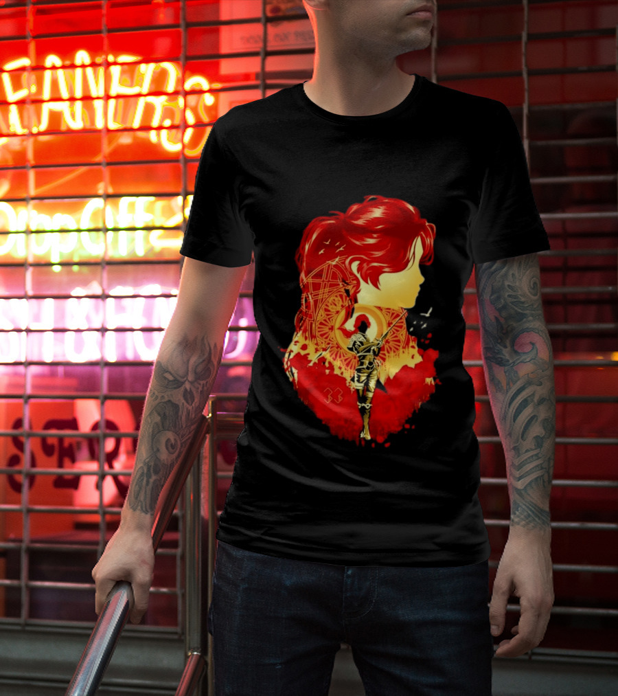 Paintress Expeditioner Red Haired Warrior Emblem 33 Discovery T-Shirt