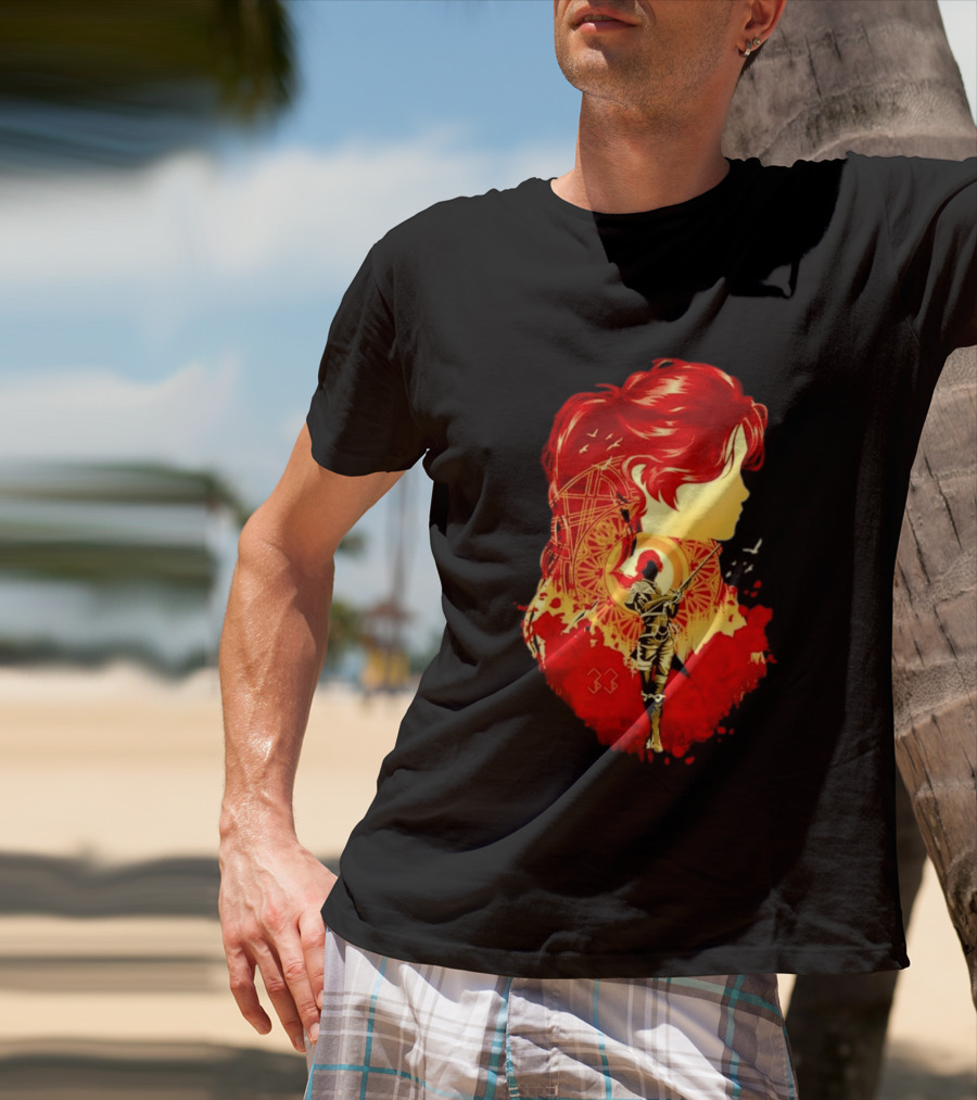 Paintress Expeditioner Red Haired Warrior Emblem 33 Discovery T-Shirt