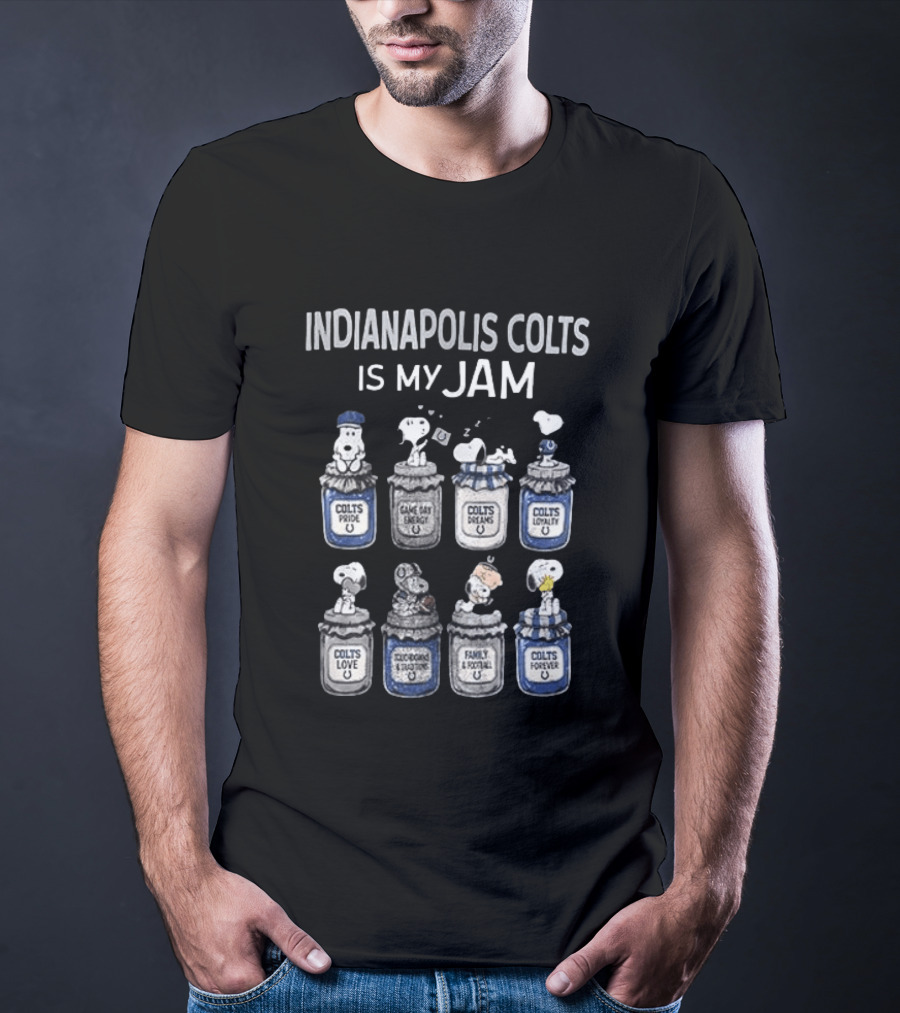 Indianapolis Colts Is My Jam Snoopy Colts Pride Family Forever T-Shirt