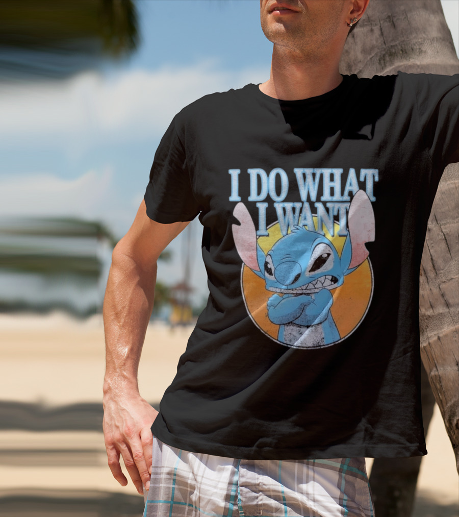 Disney Lilo And Stitch Men's Stitch I Do What I Want Vintage Look T-Shirt