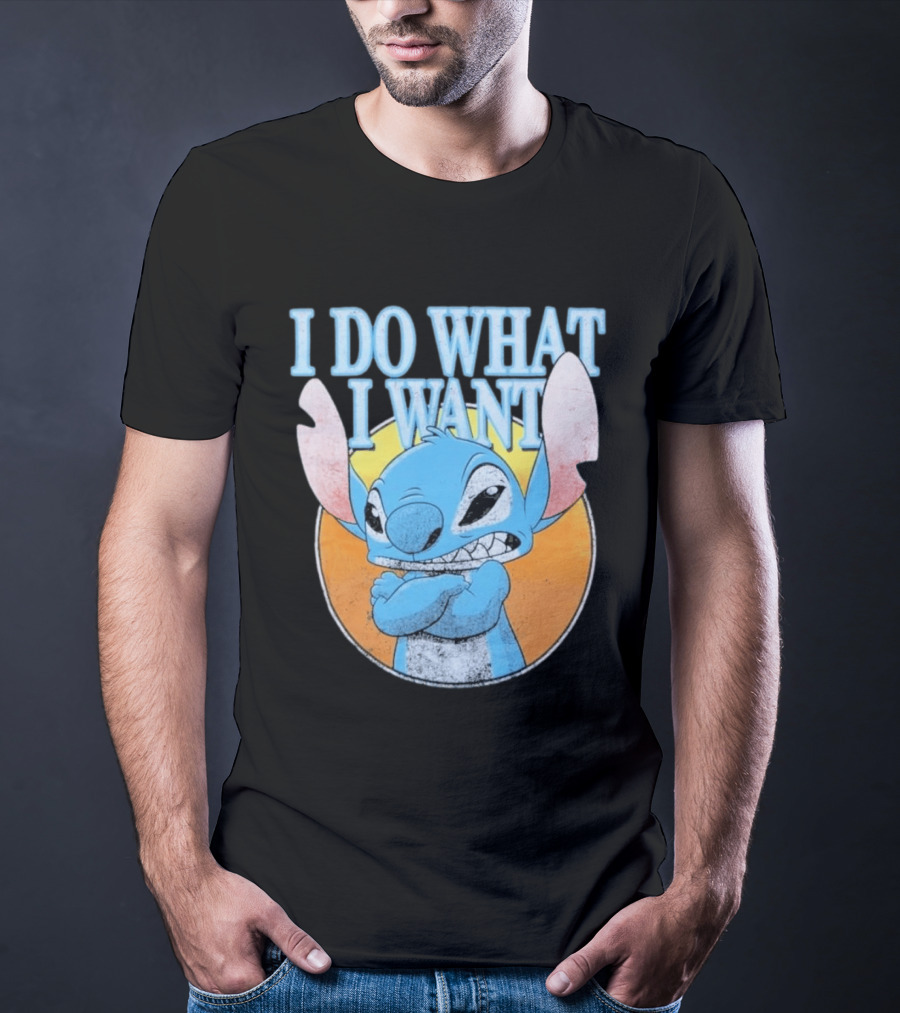 Disney Lilo And Stitch Men's Stitch I Do What I Want Vintage Look T-Shirt