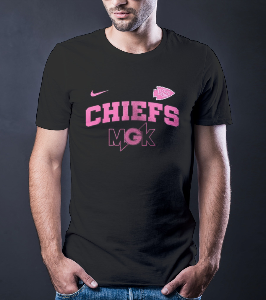 Nike Kansas City Chiefs MGK Collaboration Pink T-Shirt
