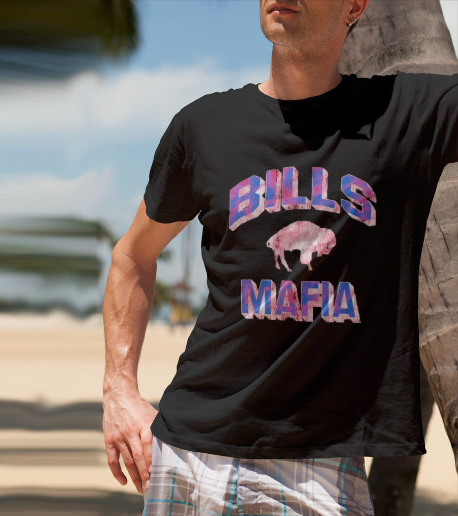 Bills Mafia Distressed Buffalo Bills Football T-Shirt
