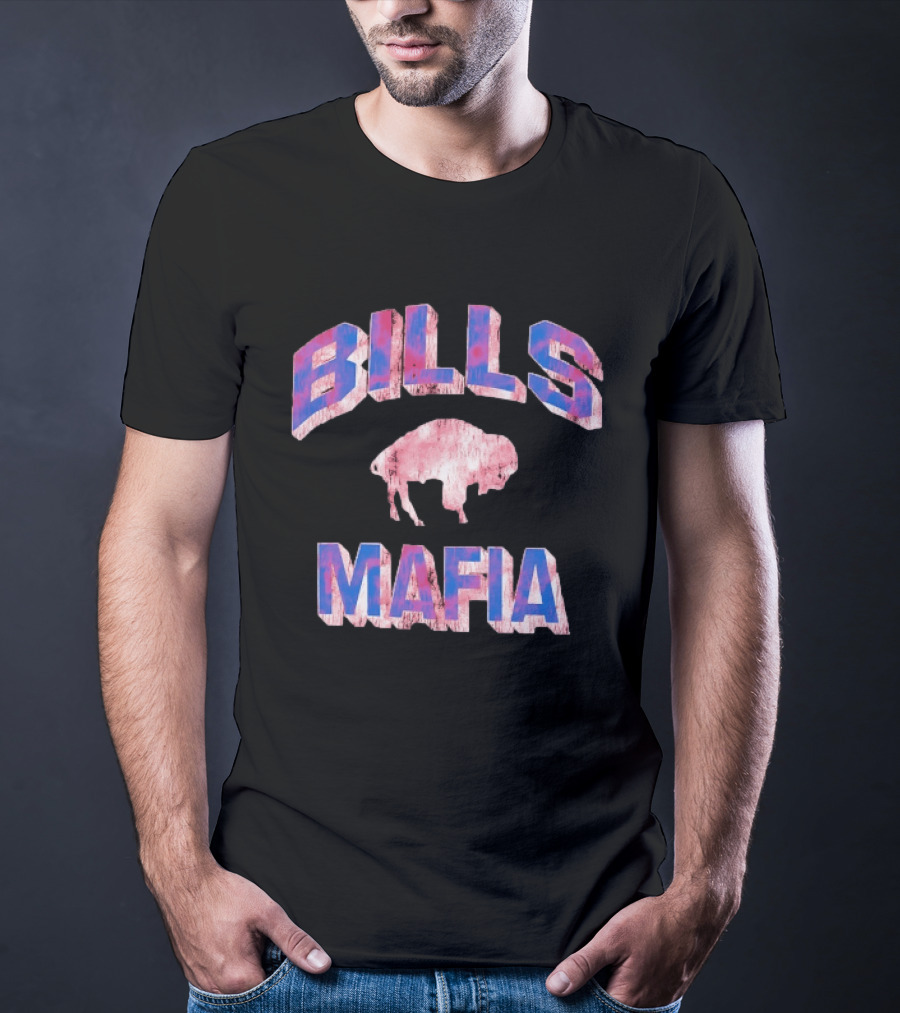 Bills Mafia Distressed Buffalo Bills Football T-Shirt