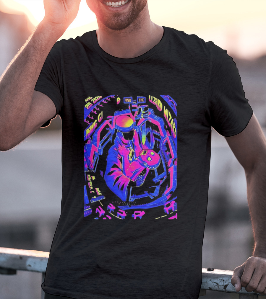 King Gizzard And The Lizard Wizard Aug 23 2024 New York City KS Bridge Concert T-Shirt