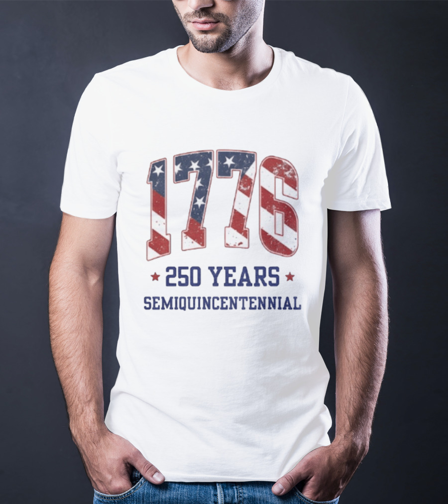 1776 250 Years Semiquincentennial American Flag Celebration T-Shirt