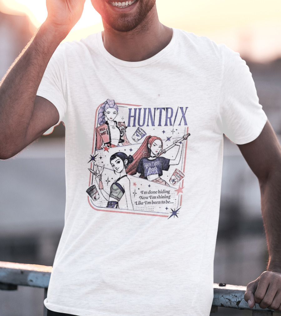 HUNTR/X Anime Demon Hunter Trio Featuring Mira Rumi Zoey T-Shirt