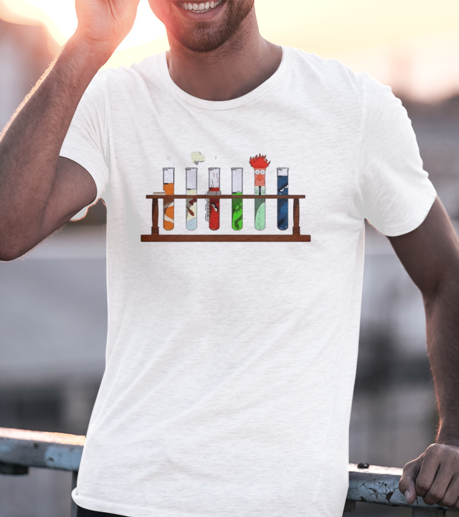 Beaker The Muppets Lab Test Tubes Rack Chemistry Experiment T-Shirt