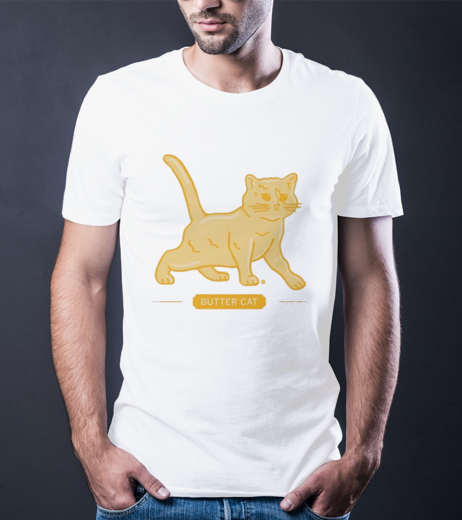 Butter Cat Animal Kitten Playful T-Shirt