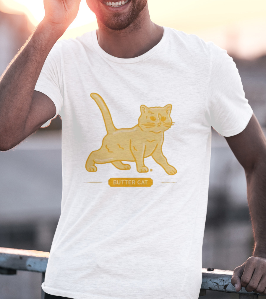 Butter Cat Animal Kitten Playful T-Shirt