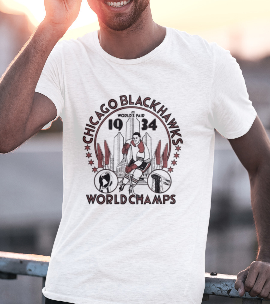 Chicago Blackhawks 1934 World Champs World's Fair Homage T-Shirt